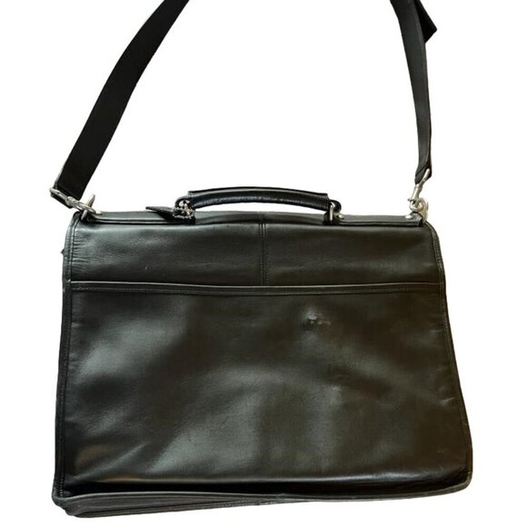 Coach F06455 Thompson Black Briefcase Laptop Bag With Buckle Detail 2010 - Picture 4 of 6